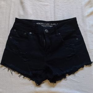 Hi-Rise American Eagle Black Shorts